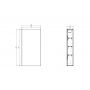 Cersanit Larga S164030 szafka 40x14x80 cm boczna wisząca antracyt zdj.2