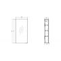 Cersanit Larga S164033 szafka 40x14.3x80 cm z lustrem antracyt zdj.2