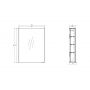 Cersanit Larga S164034 szafka 59.4x14.3x80 cm z lustrem antracyt zdj.2