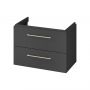 Cersanit Larga S164037 szafka 79.4x44.4x57.2 cm podumywalkowa wisząca antracyt zdj.4