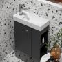 Cersanit Larga S164056DSM szafka 49.2x21.5x55.1 cm podumywalkowa wisząca antracyt zdj.6