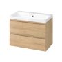 Cersanit Moduo S4013022 umywalka z szafką 80 cm dąb zdj.1