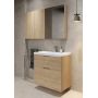 Cersanit City S584115 szafka 59.4x14.1x80 cm z lustrem dąb zdj.6