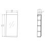 Cersanit Moduo S590033DSM szafka wisząca boczna 40x14.4 cm zdj.2