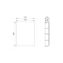 Cersanit Moduo S590132 szafka 59.5x14.4x80 cm z lustrem dąb zdj.2