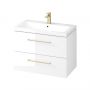 Cersanit Larga S801575 umywalka z szafką 80 cm białą zdj.1