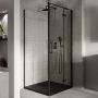 Cersanit City S584103 kabina prysznicowa 90x90 cm kwadratowa czarny mat/szkło przezroczyste zdj.8
