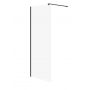 Cersanit Mille S161007 ścianka prysznicowa walk-in 80 cm czarny mat/szkło przezroczyste zdj.1