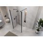 Cersanit Mille S161012 ścianka prysznicowa walk-in 50 cm czarny mat/szkło przezroczyste zdj.3