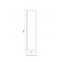 Cersanit Mille S161016 ścianka prysznicowa walk-in 50 cm czarny mat/szkło przezroczyste zdj.2