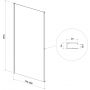 Cersanit Larga S164069 ścianka prysznicowa 80 cm złoty mat/szkło przezroczyste zdj.2