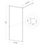 Cersanit Larga S164072 ścianka prysznicowa walk-in 90 cm złoty mat/szkło przezroczyste zdj.5