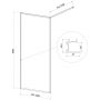 Cersanit Larga S164073 ścianka prysznicowa walk-in 100 cm złoty mat/szkło przezroczyste zdj.2