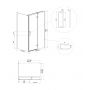 Cersanit City S584096 kabina prysznicowa 100x80 cm prostokątna czarny mat/szkło przezroczyste zdj.2