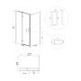 Cersanit City S584097 kabina prysznicowa 100x80 cm prostokątna czarny mat/szkło przezroczyste zdj.2