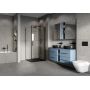 Cersanit City S584102 kabina prysznicowa 90x90 cm kwadratowa czarny mat/szkło przezroczyste zdj.4