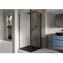 Cersanit City S584103 kabina prysznicowa 90x90 cm kwadratowa czarny mat/szkło przezroczyste zdj.3