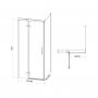 Cersanit City S584106 kabina prysznicowa 80x80 cm kwadratowa czarny mat/szkło przezroczyste zdj.2