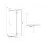 Cersanit City S584107 kabina prysznicowa 80x80 cm kwadratowa czarny mat/szkło przezroczyste zdj.2