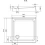 Cersanit Arteco S601133 kabina z brodzikiem 80x80 cm kwadratowa chrom połysk/szkło przezroczyste zdj.3