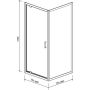 Cersanit Arteco S601133 kabina z brodzikiem 80x80 cm kwadratowa chrom połysk/szkło przezroczyste zdj.2