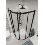 Cersanit Arteco S913013 kabina prysznicowa 80x80 cm półokrągła czarny mat/szkło przezroczyste zdj.4