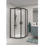 Cersanit Arteco S913013 kabina prysznicowa 80x80 cm półokrągła czarny mat/szkło przezroczyste zdj.5