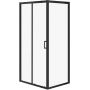 Cersanit Arteco S913017 kabina prysznicowa 100x80 cm prostokątna czarny mat/szkło przezroczyste zdj.1