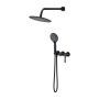 Cersanit Virgo S952048 zestaw prysznicowy podtynkowy z deszczownicą czarny zdj.1