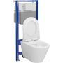 Cersanit City S701889 zestaw wc stelaż + miska + deska spłukiwanie wirowe zdj.10