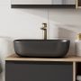 Cersanit Moduo K116107 umywalka 50x35.5 cm owalna nablatowa antracyt zdj.9