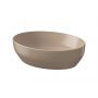 Cersanit Larga K677052 umywalka 50.5x38.5 cm owalna nablatowa brąz/beż zdj.1