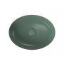 Cersanit Larga K677054 umywalka 50.5x38.5 cm owalna nablatowa zielona zdj.2