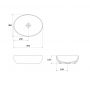 Cersanit Larga K677054 umywalka 50.5x38.5 cm owalna nablatowa zielona zdj.3