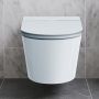 Clean Wave Breeze B700SET toaleta myjąca ze stelażem i przyciskiem wisząca bez kołnierza ze spłukiwaniem wirowym biała zdj.12
