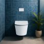Clean Wave Breeze B700SET toaleta myjąca ze stelażem i przyciskiem wisząca bez kołnierza ze spłukiwaniem wirowym biała zdj.11
