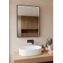Dubiel Vitrum Poe 5905241013244 lustro 60x80 cm prostokątne z oświetleniem czarny zdj.1