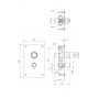 Deante Press BBH048P bateria prysznicowa podtynkowa chrom zdj.2