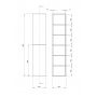 Deante Prizma SDI6SL1 szafka 35x35x160 cm boczna wisząca biała zdj.2