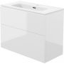 Deante Prizma ST6U8U6U8M umywalka z szafką 80 cm białą zdj.1