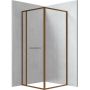 Deante Square KQBC088P kabina prysznicowa 80x80 cm kwadratowa brąz szczotkowany/szkło przezroczyste zdj.1