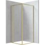 Deante Square KQBR099P kabina prysznicowa 90x90 cm kwadratowa złoty szczotkowany/szkło przezroczyste zdj.1