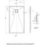 Deante Correo KQRA48B brodzik prostokątny 140x80 cm biały zdj.2