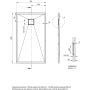 Deante Correo KQRA73B brodzik prostokątny 120x70 cm biały zdj.2