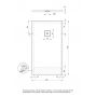 Deante Silia KSKA00814B brodzik prostokątny z maskownicą 140x80 cm biały zdj.2