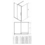 Deante Prizma KTJ030P ścianka prysznicowa walk-in 100 cm chrom połysk/szkło przezroczyste zdj.3