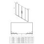 Deante Prizma KTJ034R ścianka prysznicowa walk-in 140 cm chrom połysk/szkło przezroczyste zdj.2