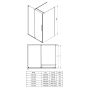 Deante Prizma KTJ038R ścianka prysznicowa walk-in 80 cm chrom połysk/szkło przezroczyste zdj.2