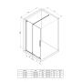 Deante Prizma KTJA32R ścianka prysznicowa walk-in 120 cm biały mat/szkło przezroczyste zdj.2