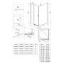 Deante Kerria Plus KTSU045P drzwi prysznicowe 120 cm uchylne chrom połysk/szkło przezroczyste zdj.4